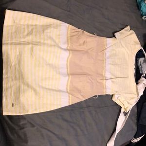 Tommy hillfigger belted yellow striped dress